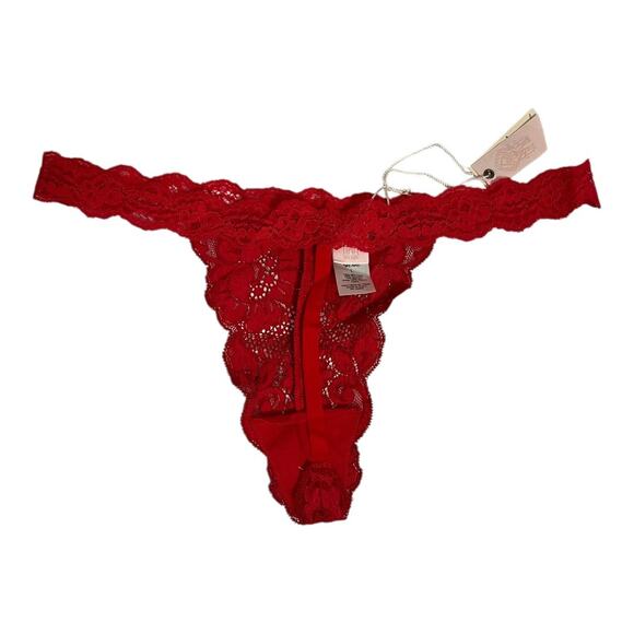 We are HAH / Free People NWT String Me A Thong Panty Panties Siren Red L - Picture 4 of 6